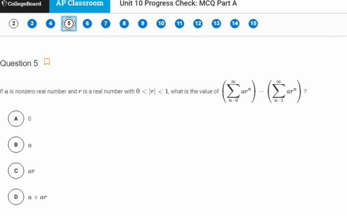 Ap calculus unit 1 progress check mcq part a