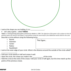 Unit 6 circles test answers