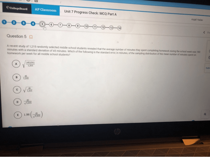 Ap calculus unit 1 progress check mcq part a