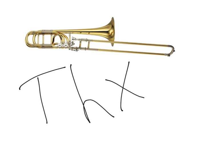 Trombone scales with slide positions