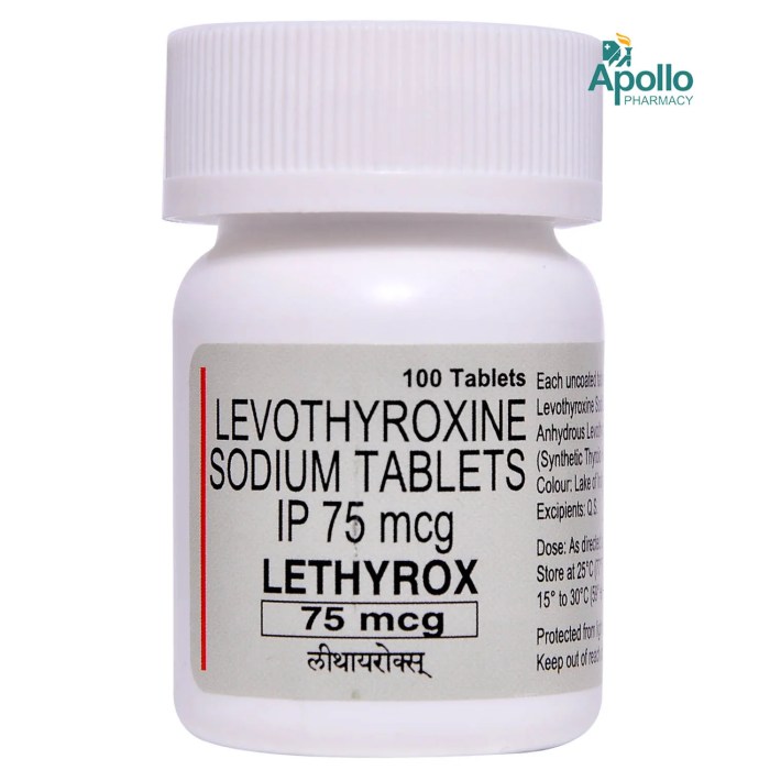 Picture of levothyroxine 75 mcg