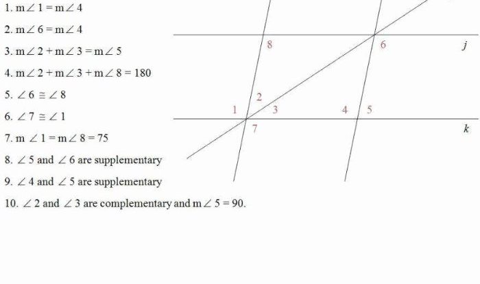 Proving parallel lines worksheet answers