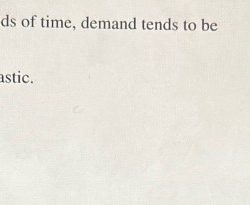 Over longer periods of time demand tends to be