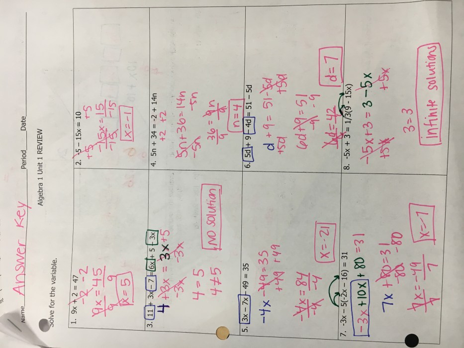 Unit 4 lesson 15 writing systems of equations answer key